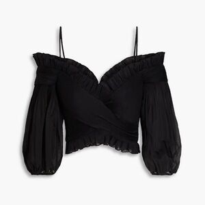 Zimmermann Elegant Black Ruffled top